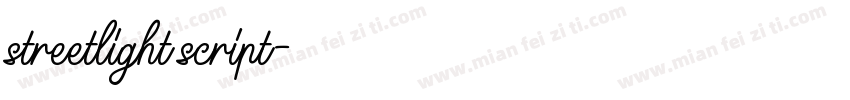 streetlight script字体转换